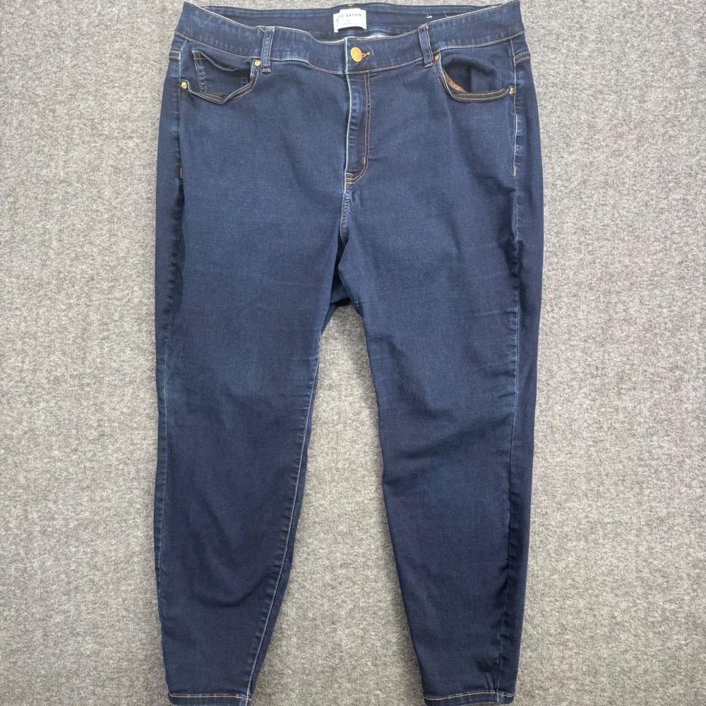 Lane‎ Bryant Womens Plus Size 24 Dark Wash High Rise Skinny Denim Jeans Blue